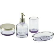 Beliani TELMA - Badkameraccessoire set-Paars-Glas