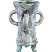 PTMD Ayaz Turquoise Glazed Ceramic Pot With Four Ears