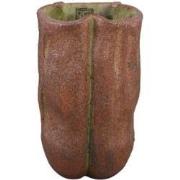 PTMD Bloempot Roddie - 18x17x30 cm - Cement - Roest