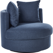 Beliani DALBY - Fauteuil-Blauw-Polyester