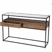 Sidetable met lades Echo - glas - 120x40x80