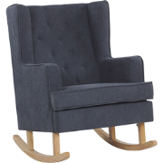 Beliani TRONDHEIM - Schommelfauteuil-Grijs-Polyester