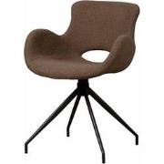 Tower living Campo swivel armchair - fabric Teddy MJ8-7 Dark brown