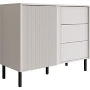 Meubella Dressoir Margareth - Wit - 100 cm - 3 lades