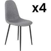 Eetkamerstoelen Set van 4 set  - Grey - Stof