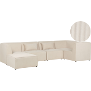 Beliani LEMVIG - Modulaire Sofa-Beige-Corduroy