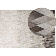 Beliani MALDAN - Patchwork-Beige-Koeienhuid leer