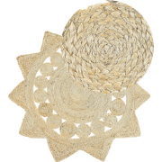 Beliani ARABAN - Laagpolig-Beige-Jute