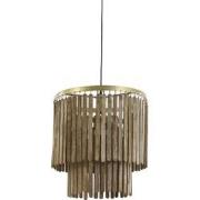 Light&living Hanglamp Ø45x43 cm GULARO hout bruin+brons