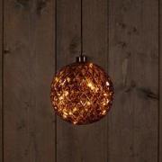 Glass Ball Antique Gold 15Cm 15Led Classic Warm / Mercu