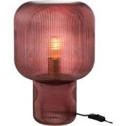 J-line - Lamp Glas Rood - 29x29x42cm