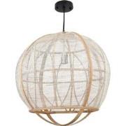 Mica Decorations Pella Hanglamp - H50 x Ø51 cm - Linnen - Beige