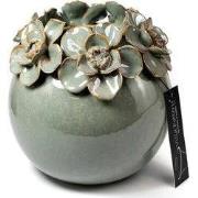 Villa Pottery  Blauwe Bloemenvaas Jolie - 14x14x16