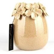 Villa Pottery  Mosterd Gele bloemenvaas Jolie - 15x15x15