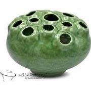Villa Pottery  Groene schaal vaas   - 30x30x22