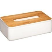 Decopatent® Tissuedoos - Bamboe Hout / Kunststof - Tissuebox voor tiss...