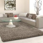 Tapijtenloods Basic Shaggy vloerkleed Taupe Hoogpolig- 300x400 CM