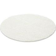 Tapijtenloods Basic Rond Shaggy vloerkleed Creme Hoogpolig- 160 CM RON...