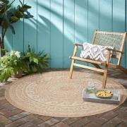 Natur Vloerkleed Garden Rond Buitenkleed Sisal Laagpolig Indoor en Out...