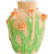 Light&living Vaas deco Ø26x31 cm TULIP keramiek licht oranje-groen