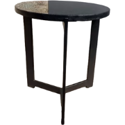 Benoa Grove Black Marble Top Sidetable 42 cm