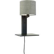 Wandlamp Andes - Bamboe Zwart/Taupe - 19x24x36cm