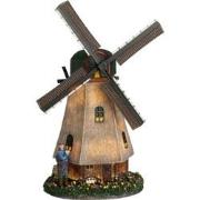 LuVille Kerstdorp Miniatuur Zaanse Molen - L20 x B14 x H28 cm