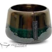 Villa Pottery  Andes vaas Goud Groen - 25x16.5