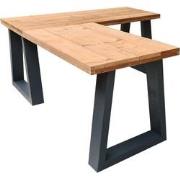 Wood4you - Hoekbureau - Vancouver Roasted wood 180/140Lx70Dx75H Antrac...