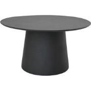 HSM Collection-Ronde Eettafel Drum-120X120X77-Zwart-Mango