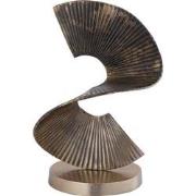 PTMD Manoa Gold Alu Spiral Shaped Statue Ribbed