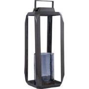 PTMD Hythm Black Casted Alu Lantern With Glass M