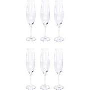 Christine 6 stuks Champagneglazen Kristalglas Champagne Flutes - 260 m...