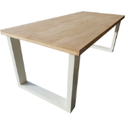 Wood4you - Eettafel New England Eikenhout - wit