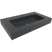 Composiet wastafel Cuadro 80,5x45,5cm Egaal Antraciet RAL7024