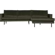 BePureHome Rodeo Chaise Longue Rechts - Velvet - Green Hunter