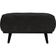 BePureHome Statement Hocker - Brede Platte Rib - Graphite - 40x80x55