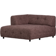 WOOOD Louis 1,5-Zits Chaise Longue - Polyester - Mauve - 73x122x140