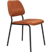 Dutchbone Darby Eetkamerstoelen Terra Cotta - Set van 2