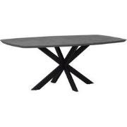 DTP Home Dining table Vito Danish oval 200 PEPPER,76x200x100 cm, morte...