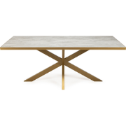 Stalux Eettafel 'Gijs' 200 x 100cm, kleur goud / beton