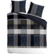Dekbedovertrek Flanel Mannoo squares 1* 200x220 + 2* 60x70cm Sleep Sen...
