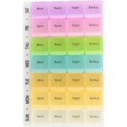 Decopatent® XL Pillendoos 7 Dagen 4 vakken - Week Pillendoosje met 28 ...