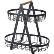 Decopatent - 2-Laags Fruit Etagere Fruitschaal - Fruitschaal Ovaal - M...