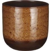 Mica Decorations Nora Bloempot - 25x25x24 cm - Terracotta - Geel