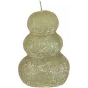 Pebble candle d7xh9,5 cm, groen