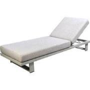 Kazoku lounger aluminium salix/flax beige AW