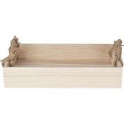 Clayre & Eef Decoratie Dienblad  37x25x7 cm Bruin Hout Rechthoek Serve...