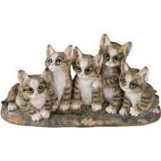 Clayre & Eef Beeld Kat 32x13x16 cm Grijs Polyresin Woonaccessoires