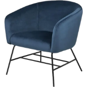 Lissy velvet fauteuil donkerblauw